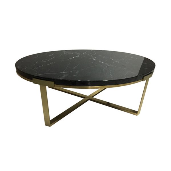 round Black Marquina Marble Table Top-1