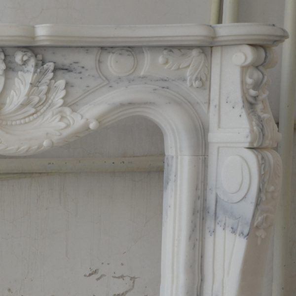 white Marble Fireplace-3