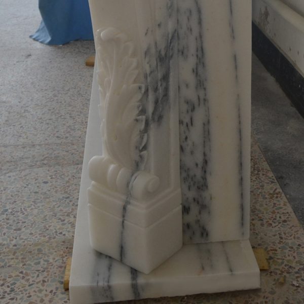 white Marble Fireplace-5