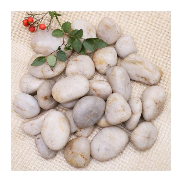 white pebble polish stone-1